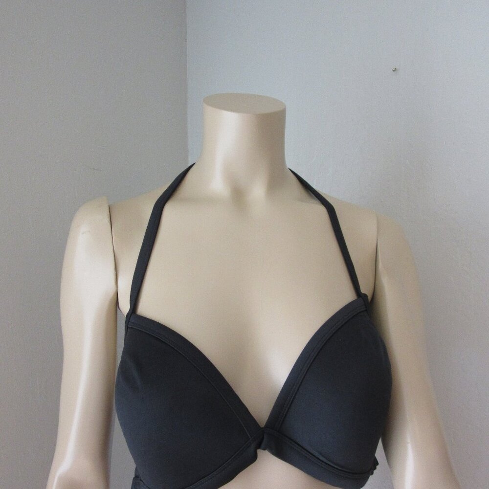BraVissimo Black Halter Tieback Size 34E NWT Hawaii Bikini Padded Top